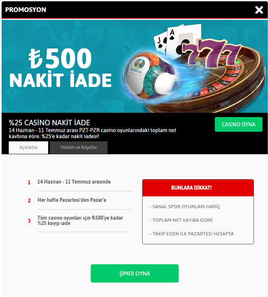 youwin casino nakit iade